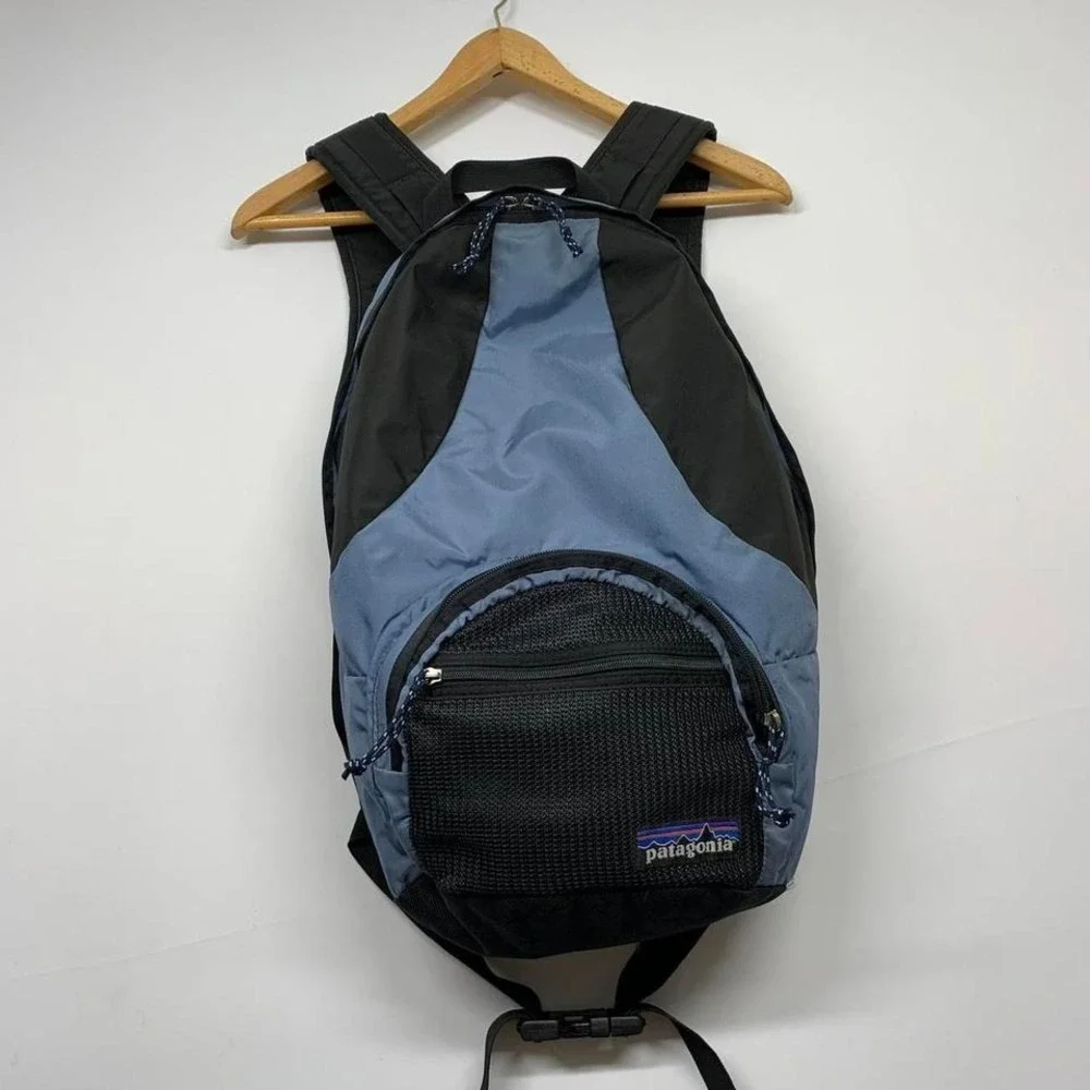 Vintage Patagona Day Pack Blue‎ Black Backpack SP01